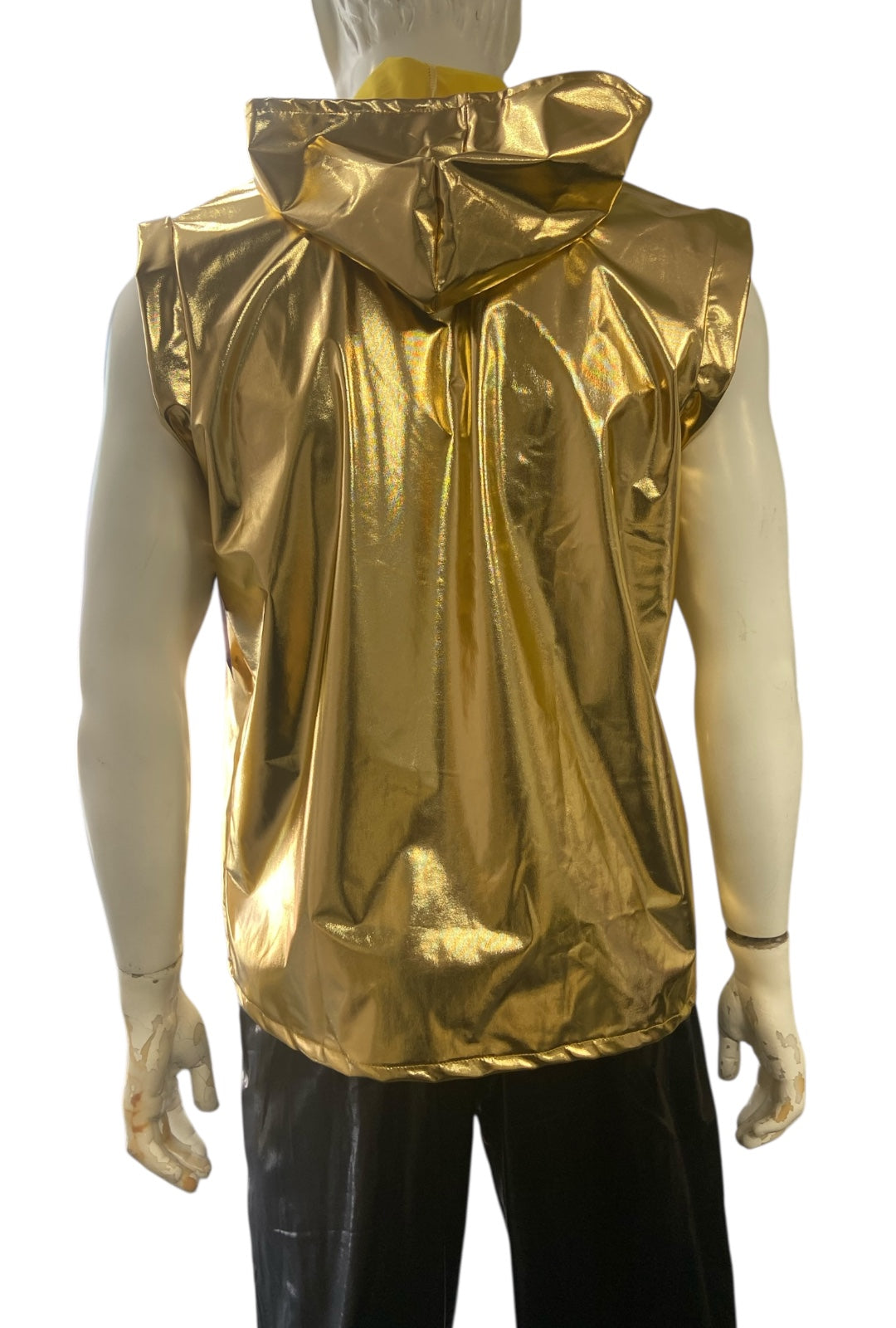 Metallic Gold Hooded Vest