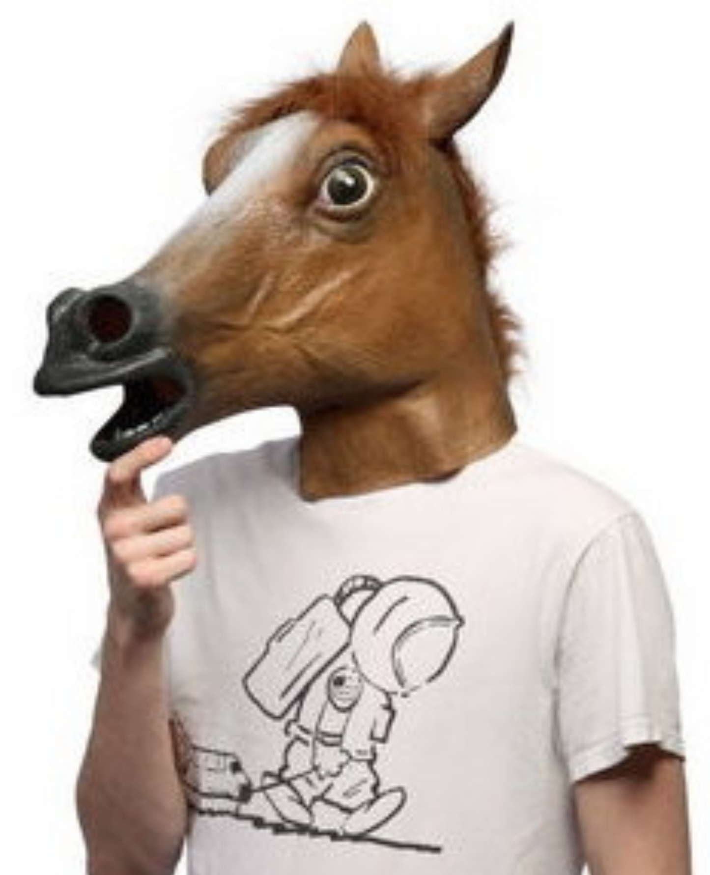 latex horse mask with hair scaring friends or costume melbourne cup funny costume