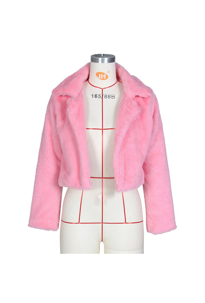 Light Pink Faux Fur Jacket