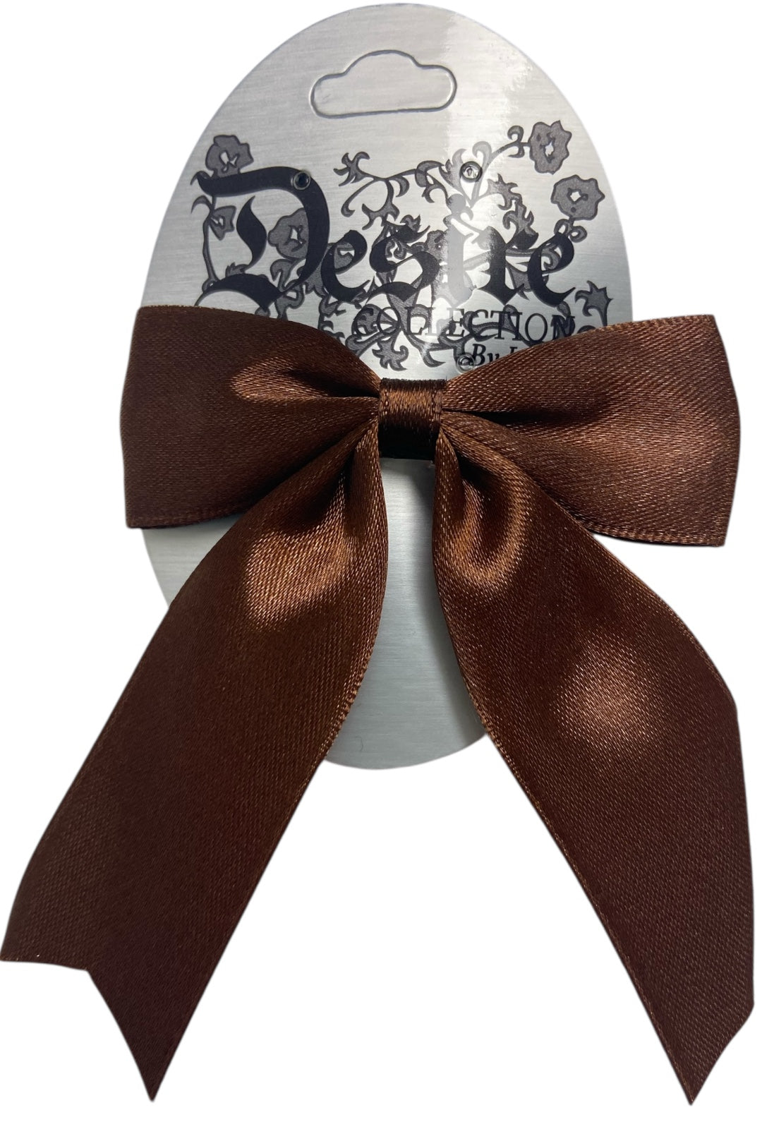 Chocolate Brown Satin Hair Bow