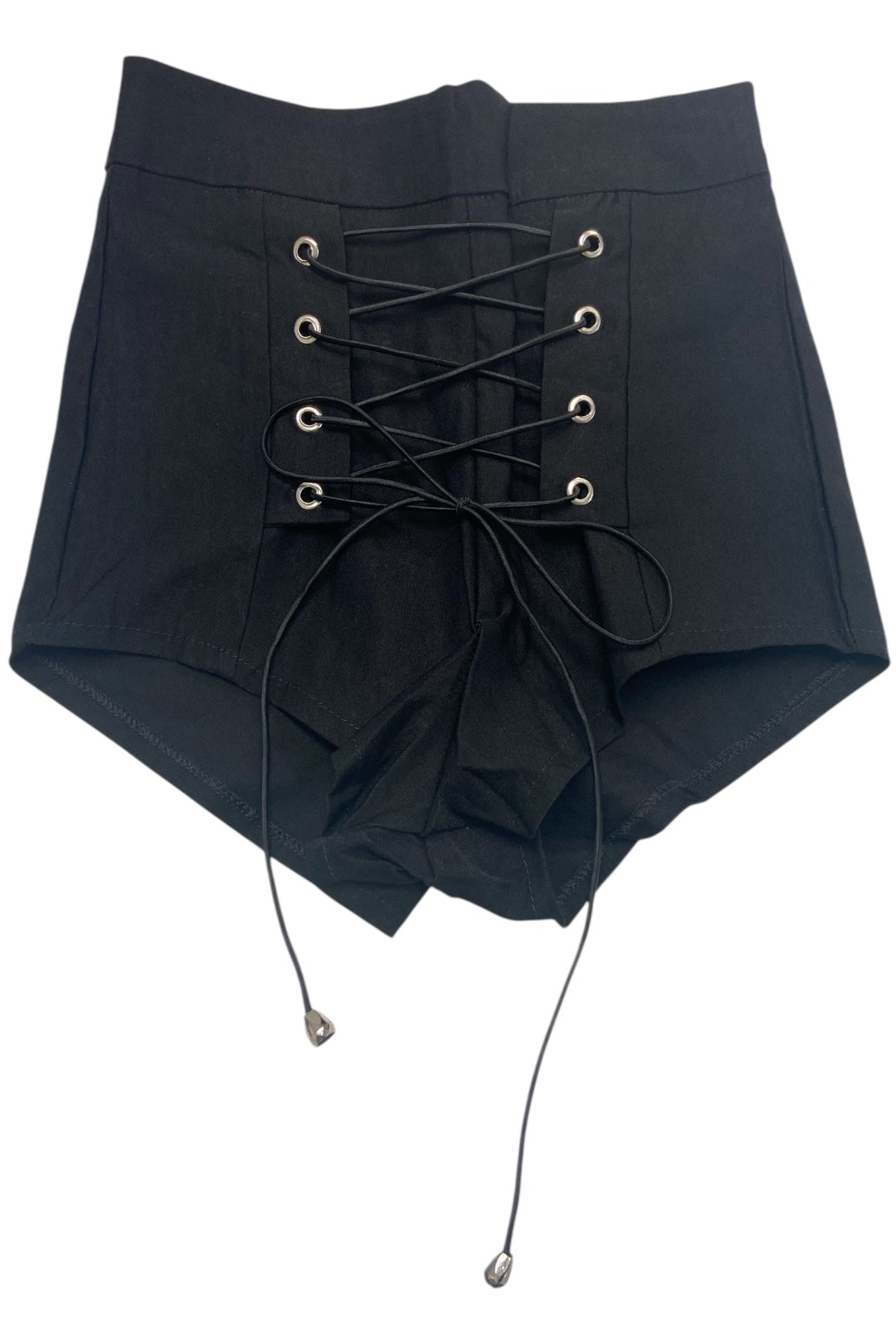 Black Tie Front Booty Shorts