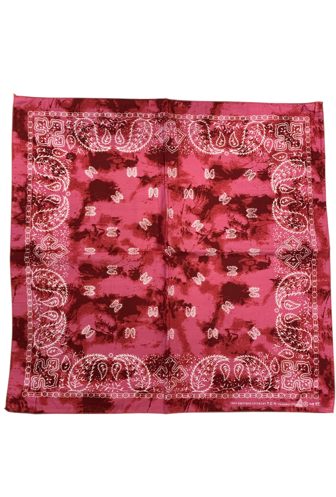 Pink Tie Dye Paisley Bandana