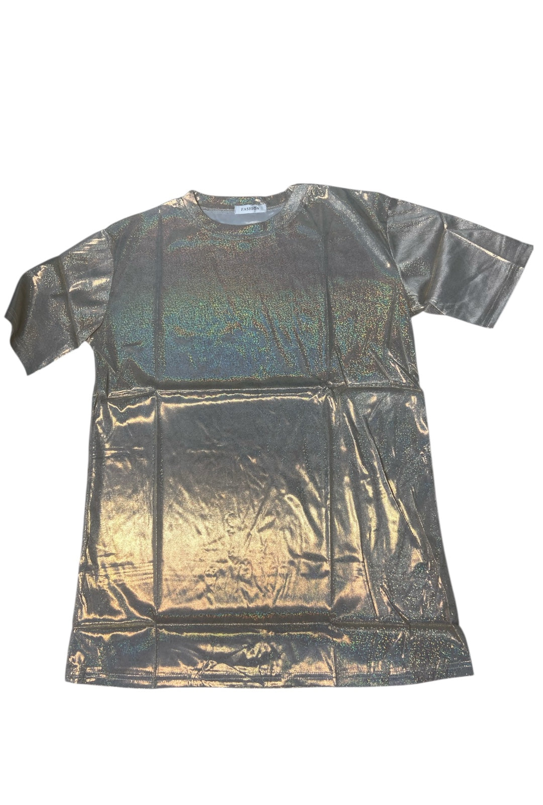 Plus Size Iridescent Gold Top