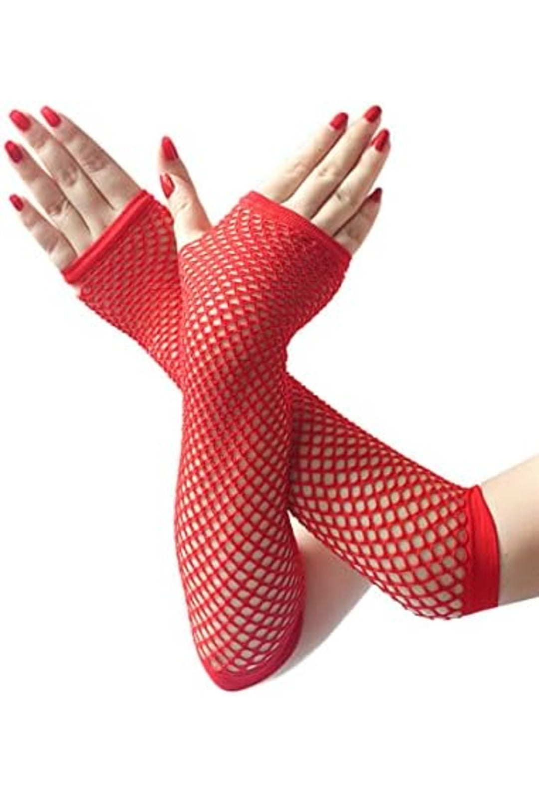 Fishnet Fingerless Gloves - Main Image