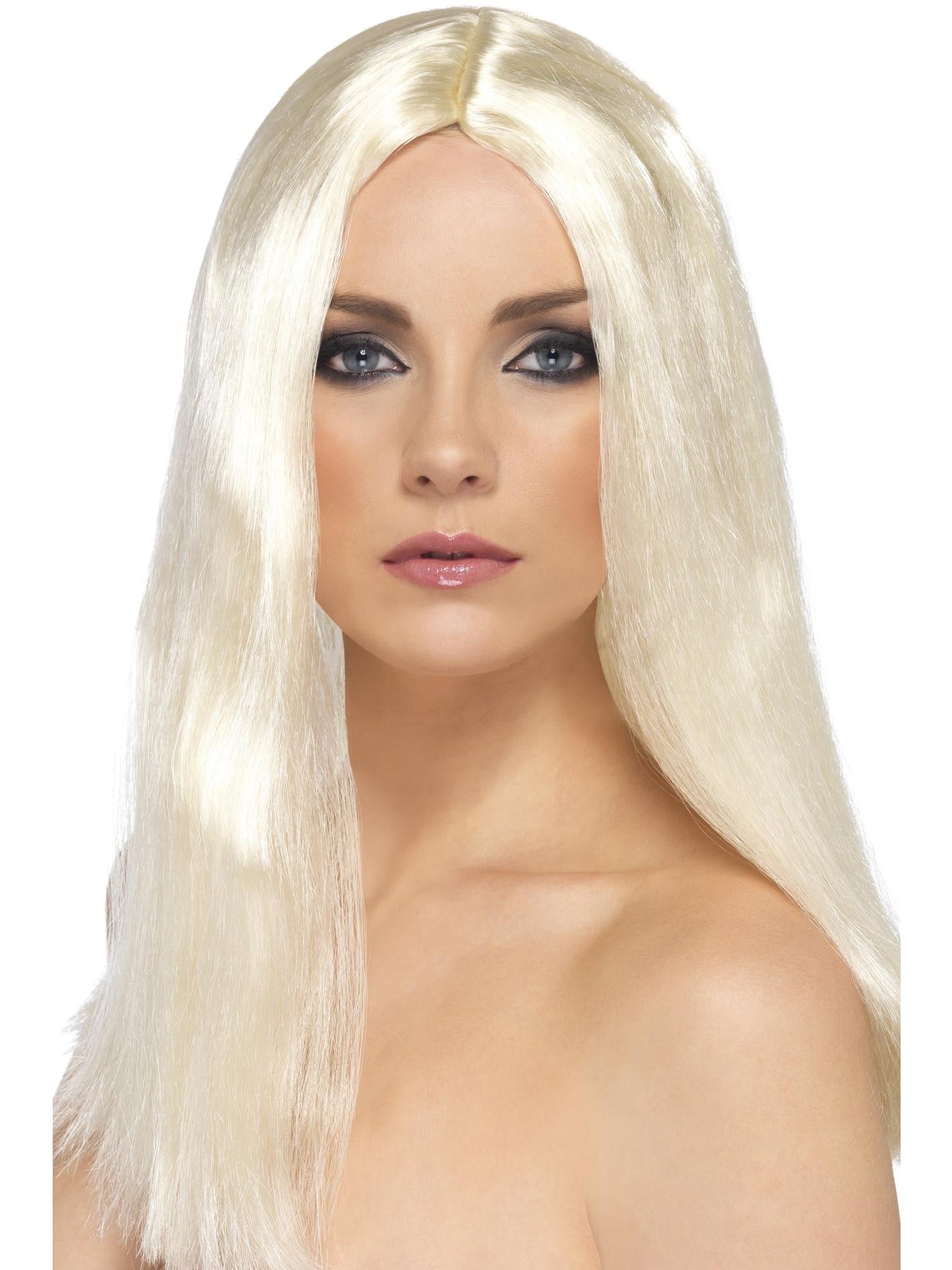 platinum blonde star style straight wig cher abba 1970s costume