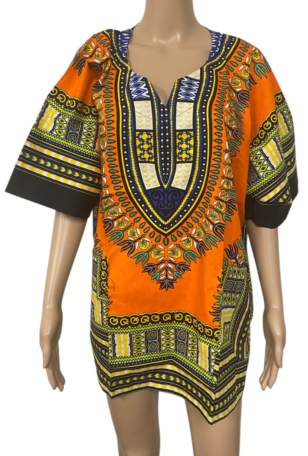 Orange Dashiki African Shirt