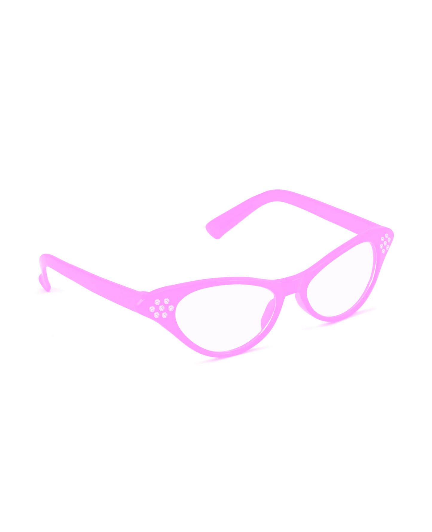 Pink 50s Rhinestone Glasses