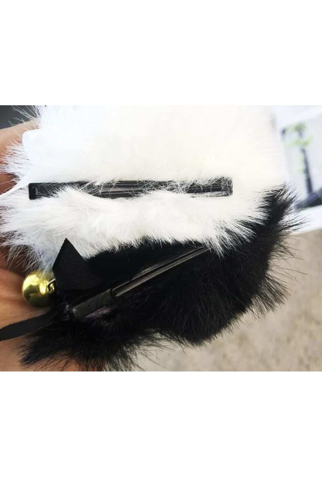 Black Fluffy Cat Ears Headband