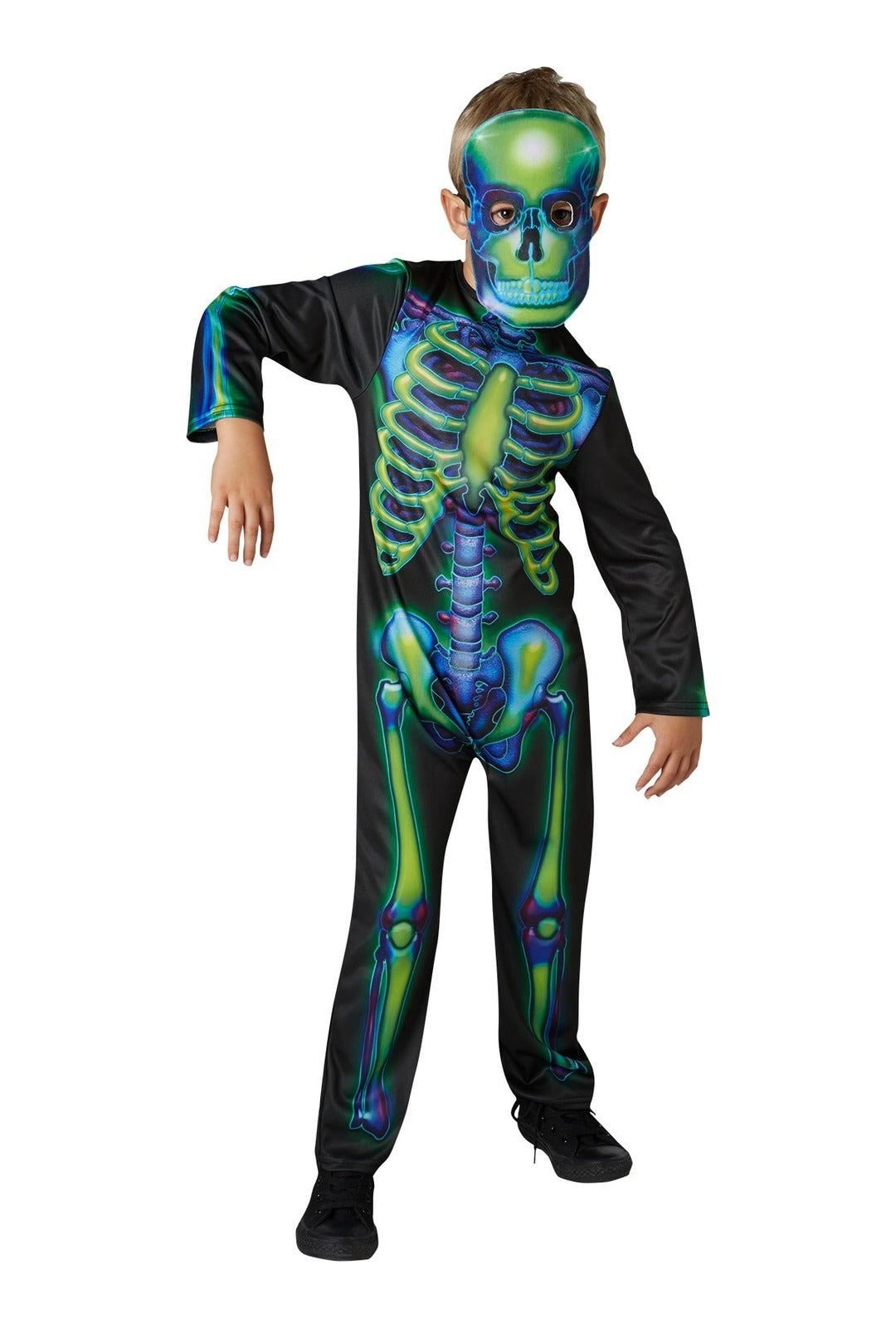 Kids Neon Skeleton Glow in the Dark Costume