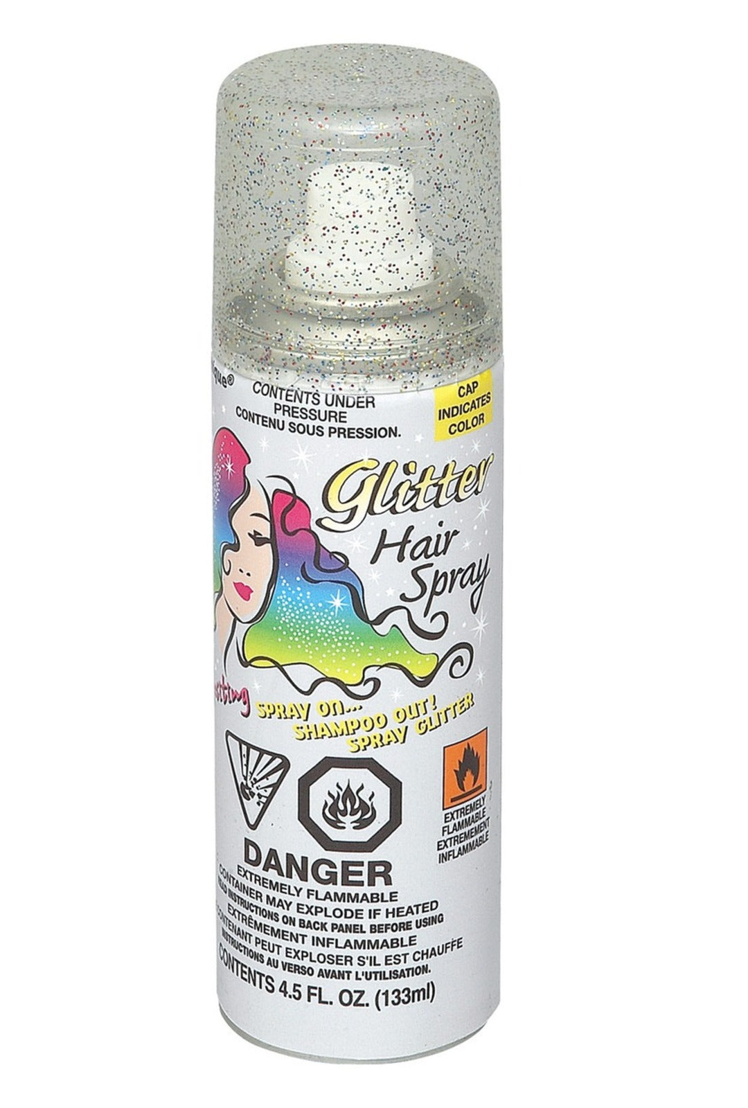 Multi Glitter Coloured Hairspray