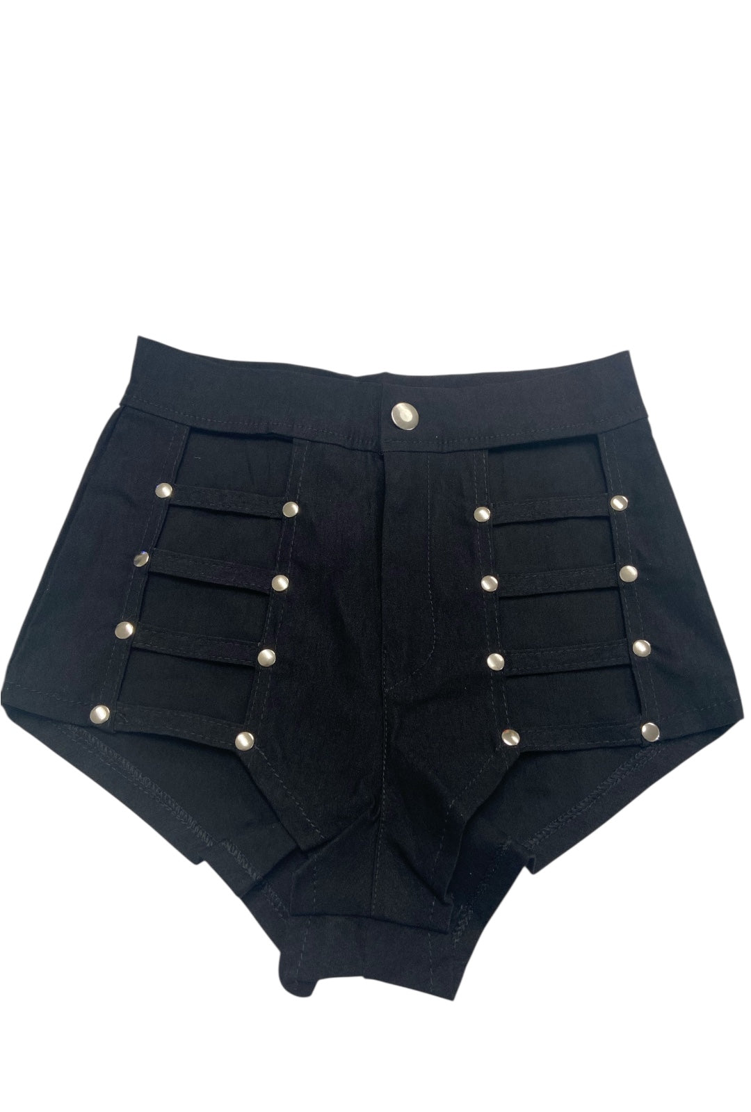 Black Cut Out Booty Shorts