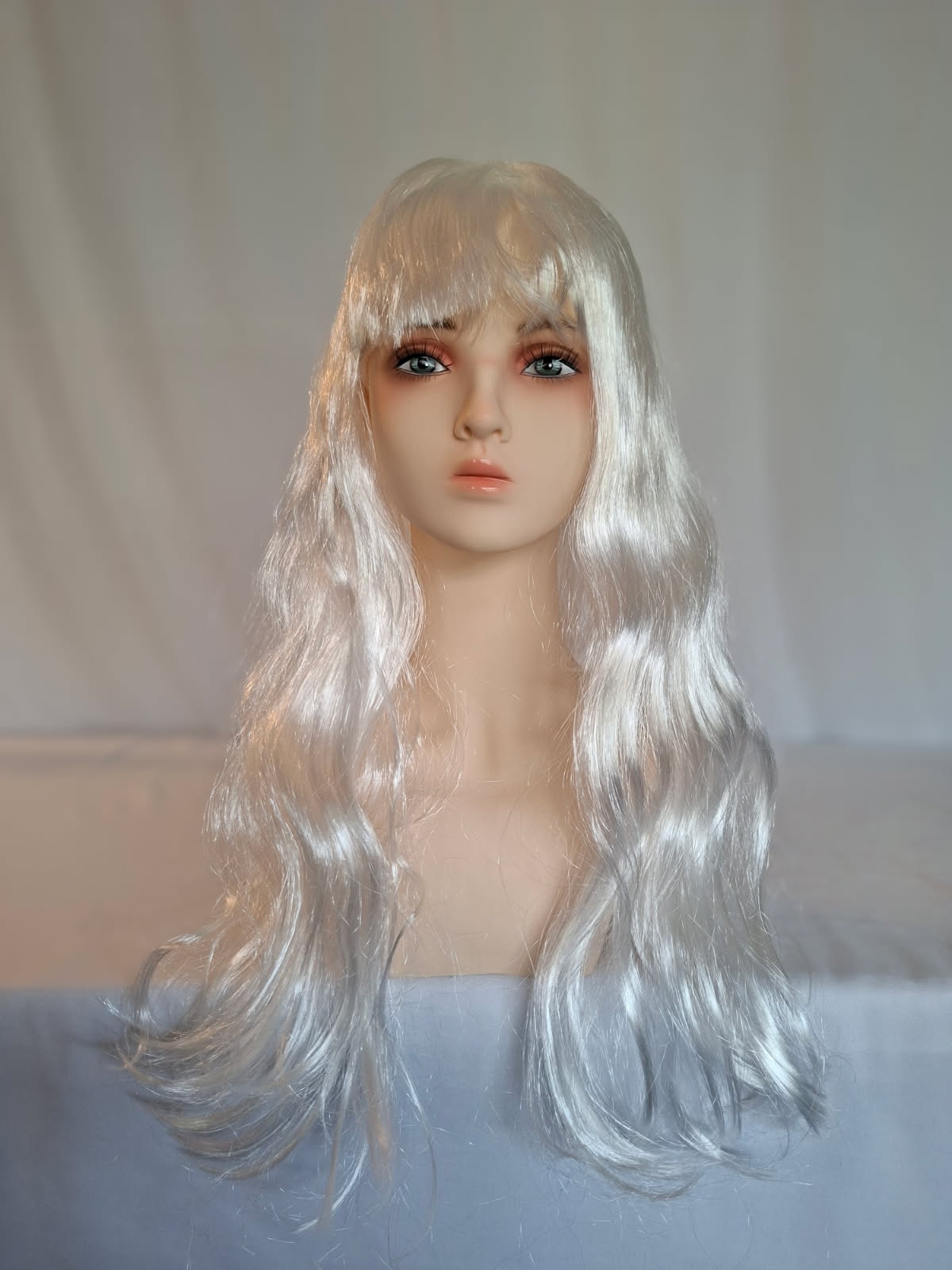 Straight White Party Wig