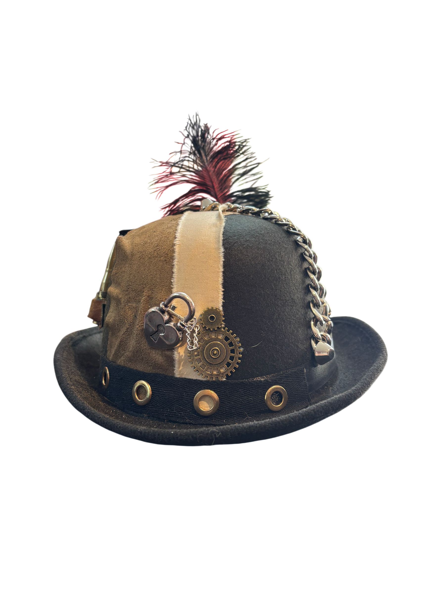 homecoming dresses sequins Steampunk Bowler Hat With Feathers And Bullets – Hurly-Burly