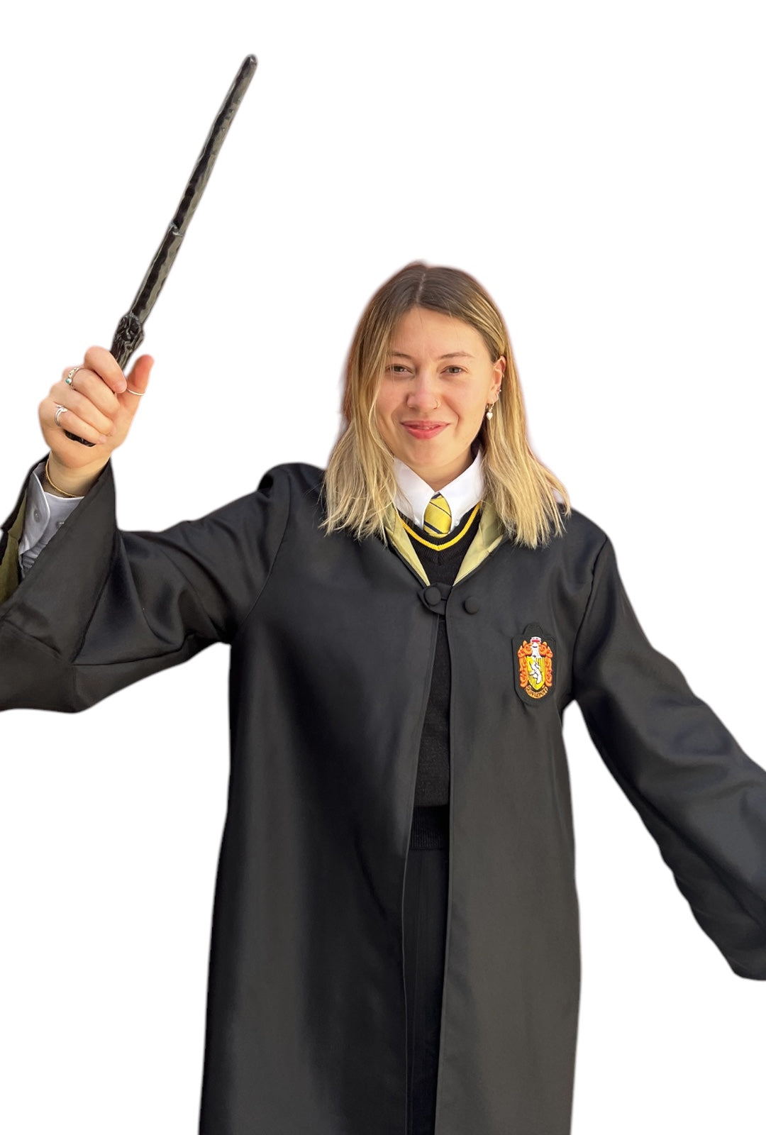 hufflepuff neck tie house emblem harry potter wizard hogwarts cedric diggory