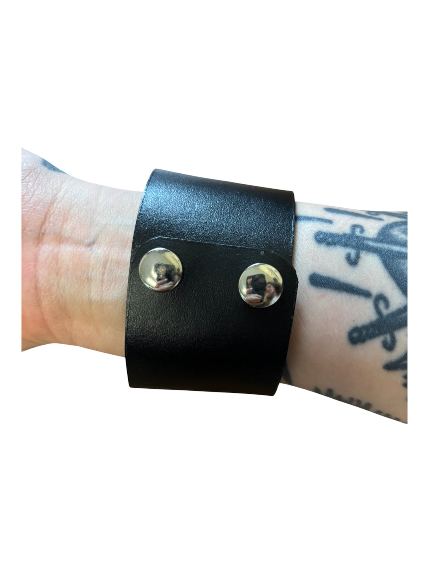 Spike Leather Cuff with Star