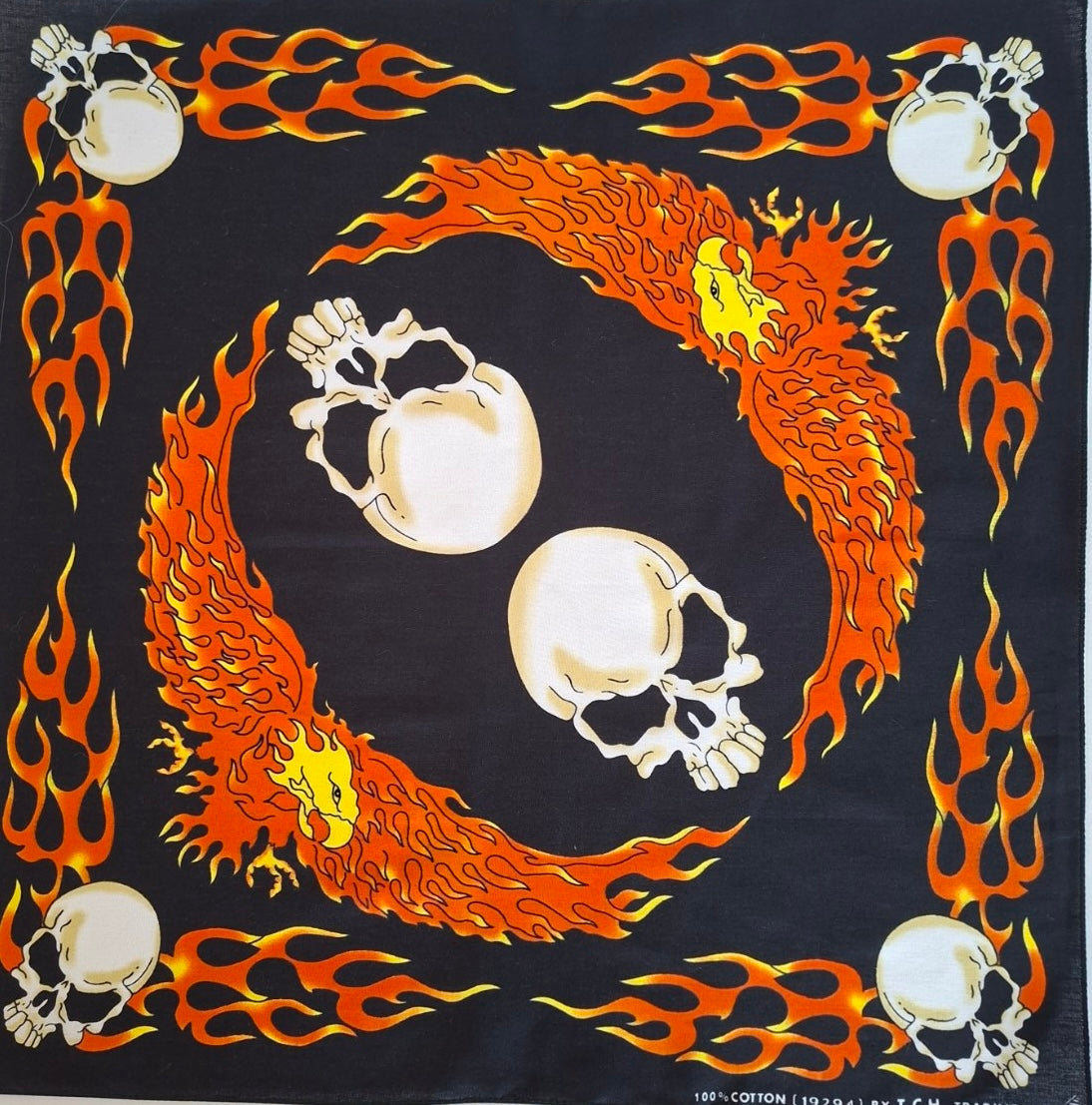 Eagle Flames & Skull Bandana 19294