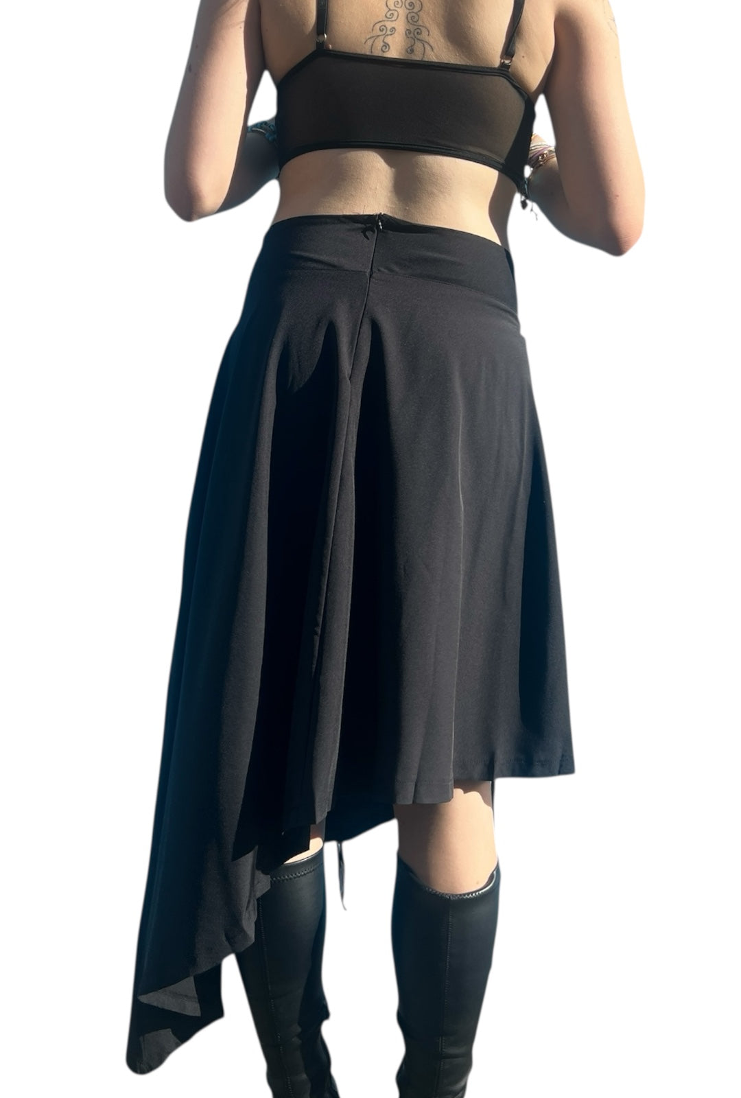 Black Asymmetrical Pirate Skirt