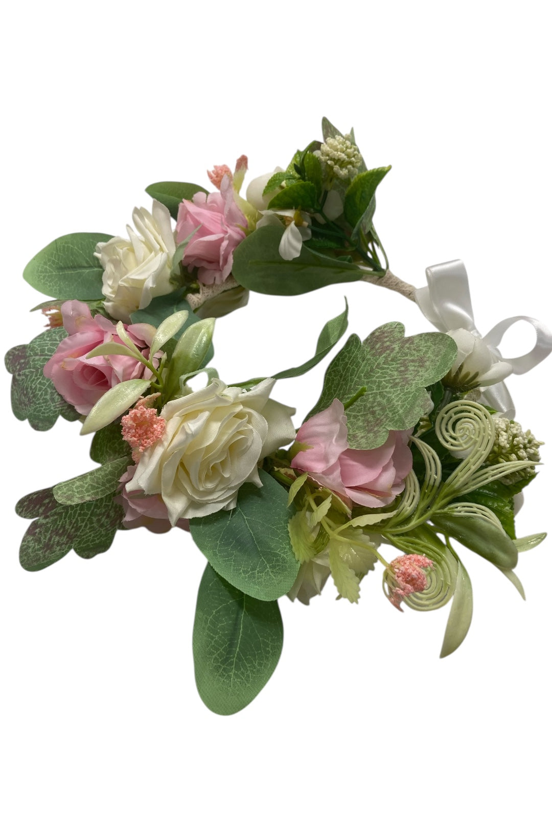 Pastel Pink and Blue Flower Crown