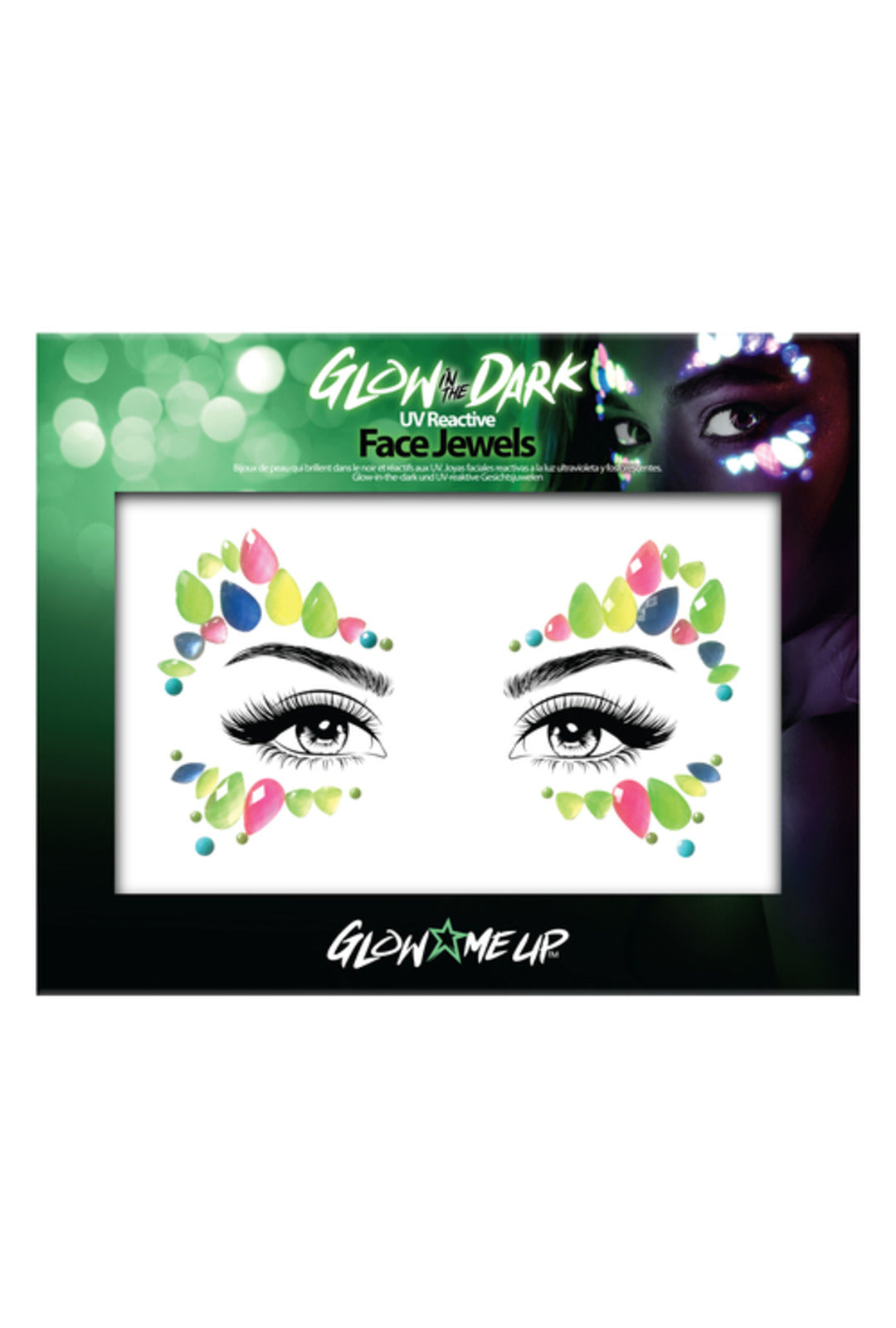 Glow in the Dark Petal Face Gems
