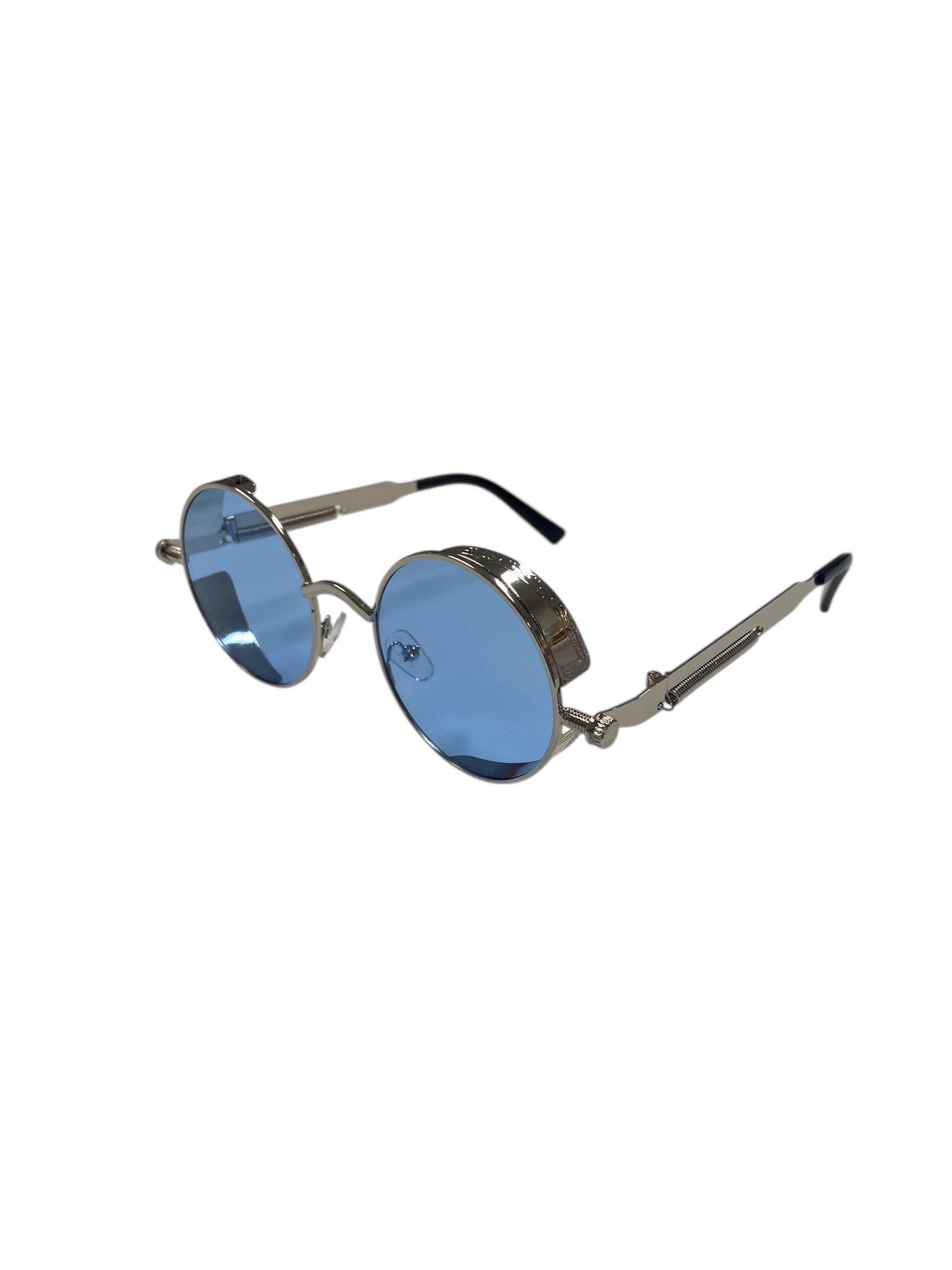 Light Blue Steampunk Glasses