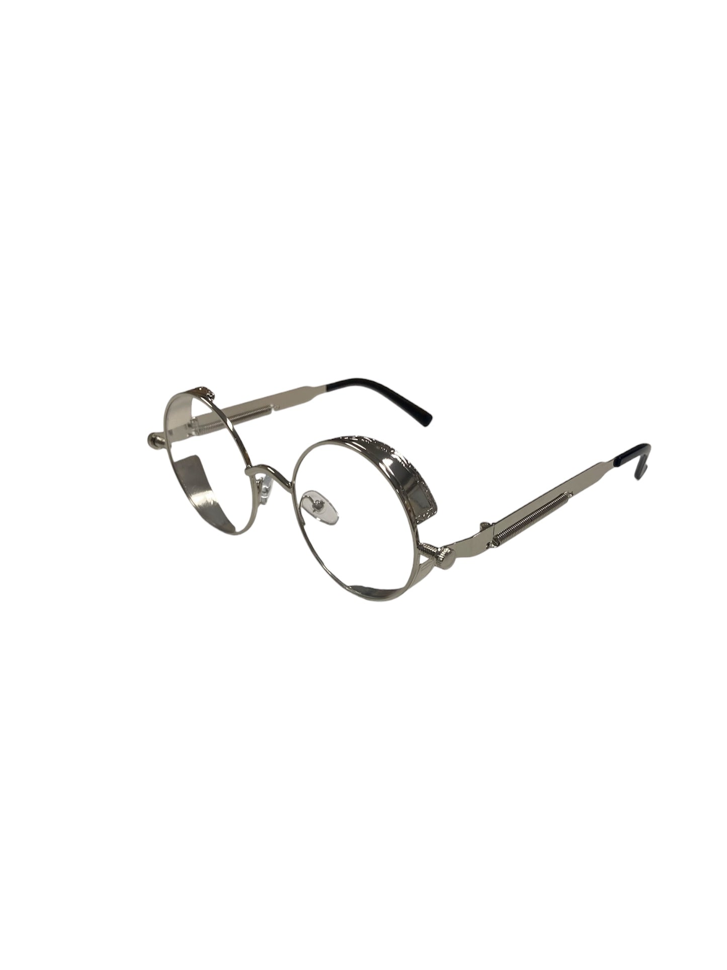 Clear Silver Steampunk Glasses