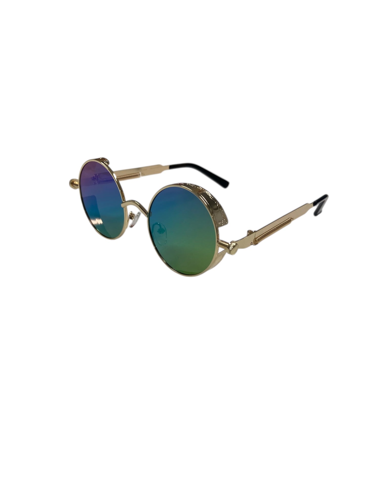 Rainbow Mirrored Steampunk Glasses