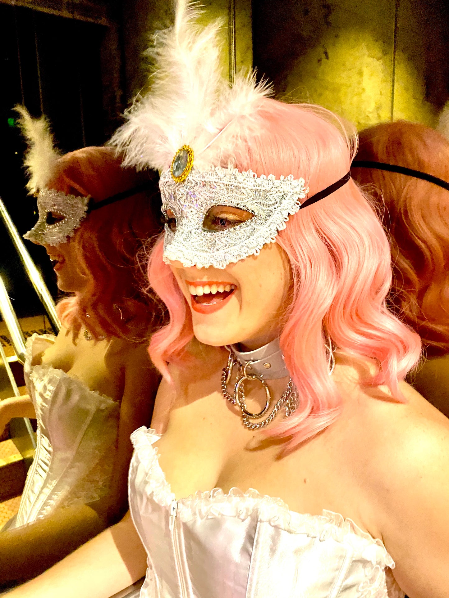 White Chained Choker