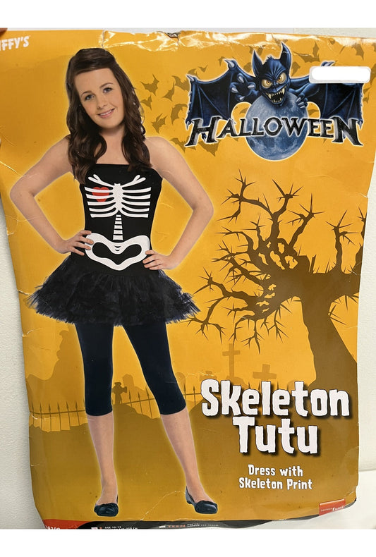 Kids Halloween Skeleton Tutu Dress