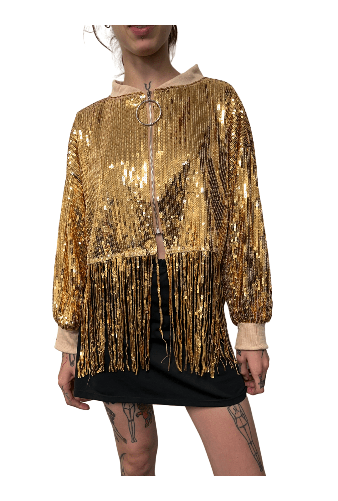 Gold Sequin Crop Jacket Perth Hurly Burly Hurly Burly