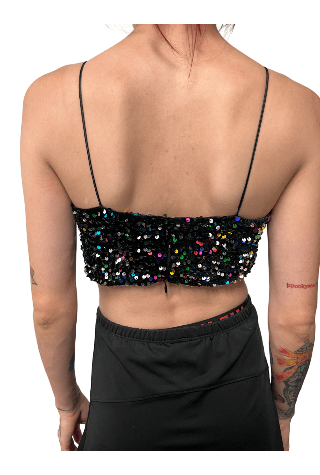 Multicolour Sequin Tube Crop
