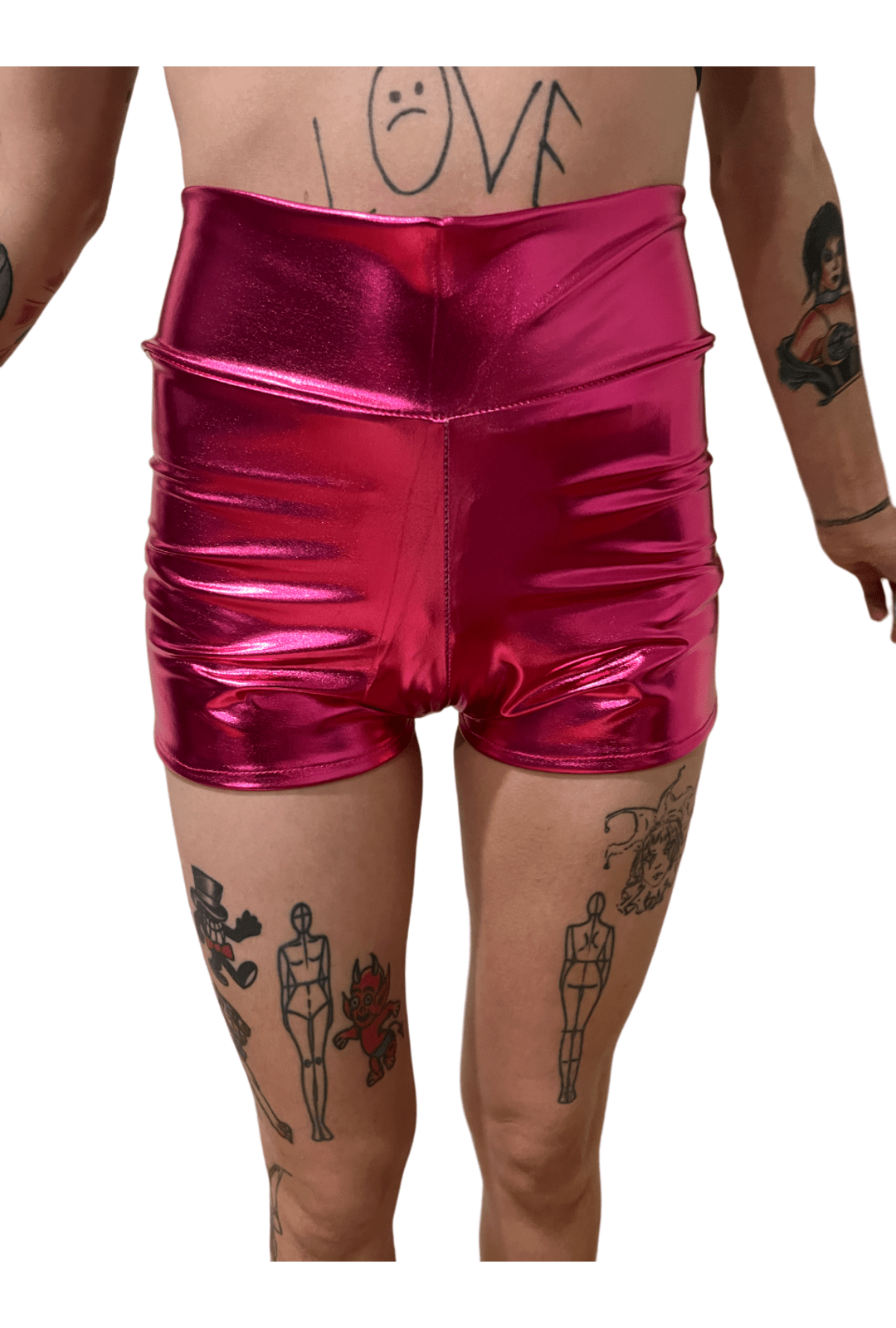 Metallic High Waisted Red Booty Shorts Perth Hurly Burly – Hurly