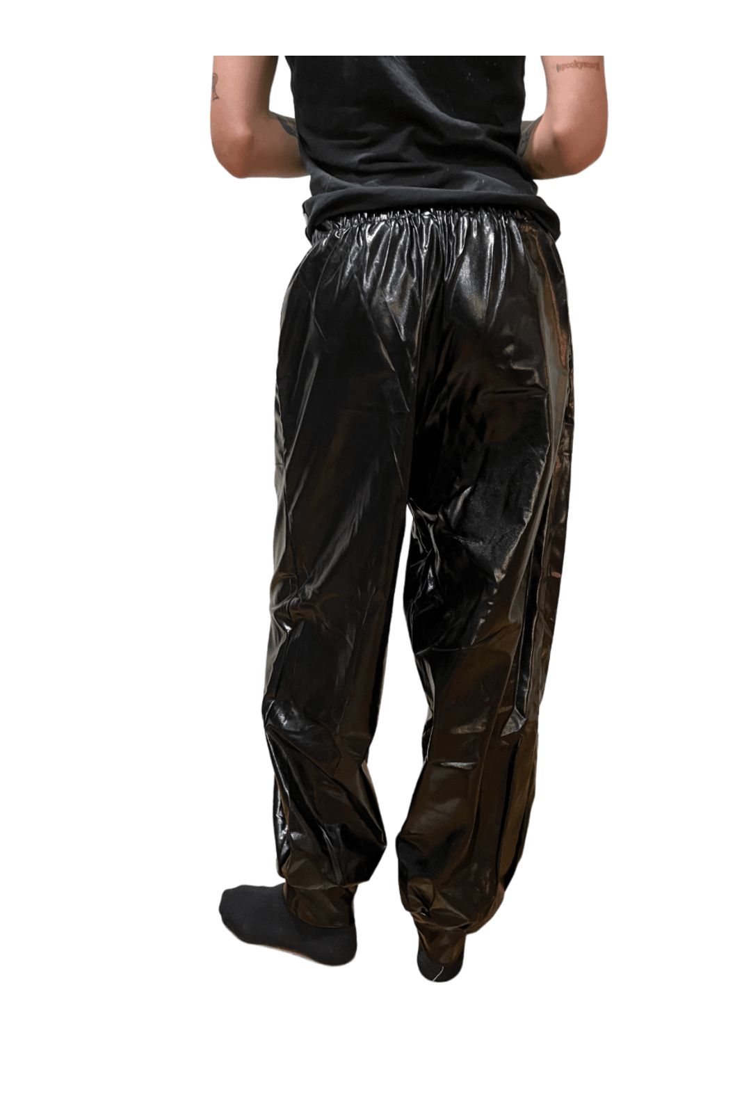 Metallic Black Hip-Hop Pants