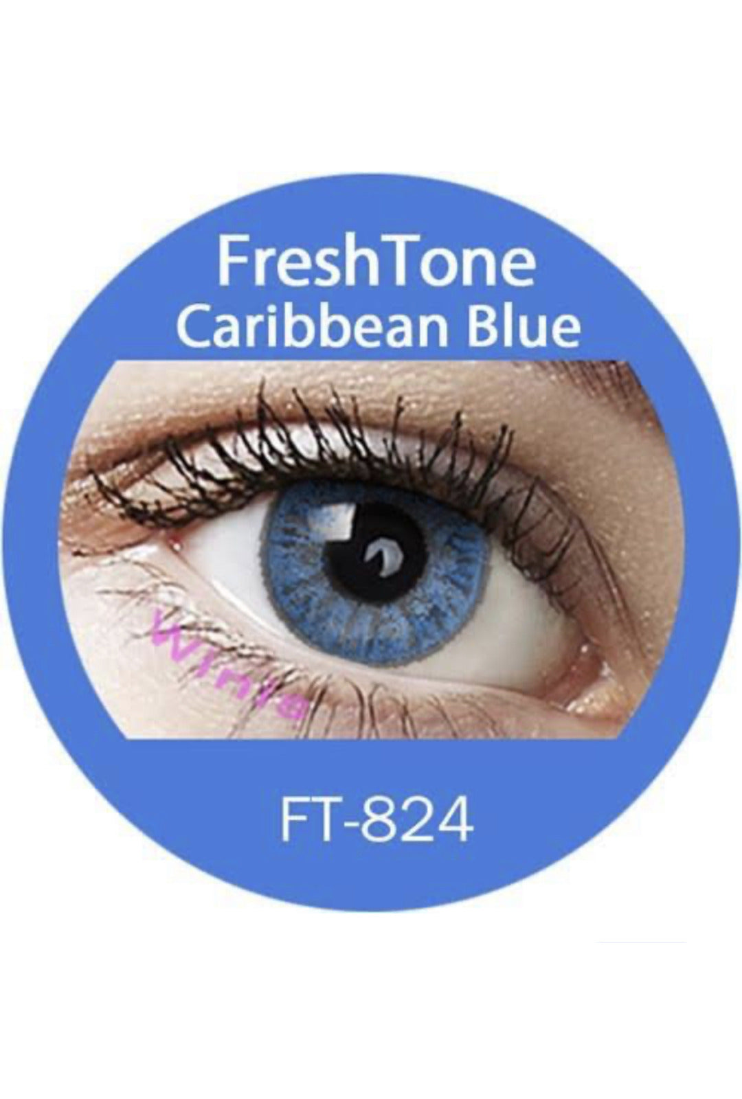 Freshtone Caribbean Blue Colour Contact Lenses – Natural-Looking, Soft & Comfortable, Ideal for Dark Eyes. Easy to Apply, Valid for 3 Months from Opening. Buy 2 Pairs & Get 30% Off – Express Shipping Australia-Wide