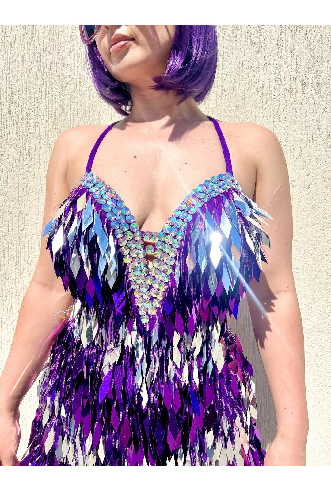 Purple & Silver Diamond Sequin Festival Dress Perth | Hurly-Burly Purple & Silver Diamond Sequin Festival Dress Perth | Hurly-Burly