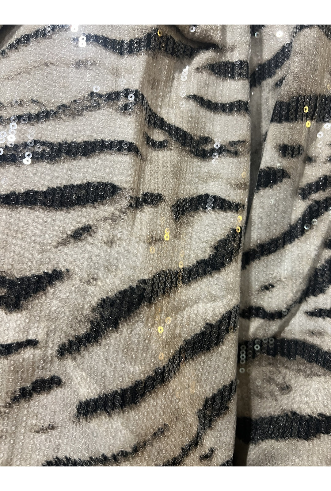 Snow Tiger Print Sequin Blazer