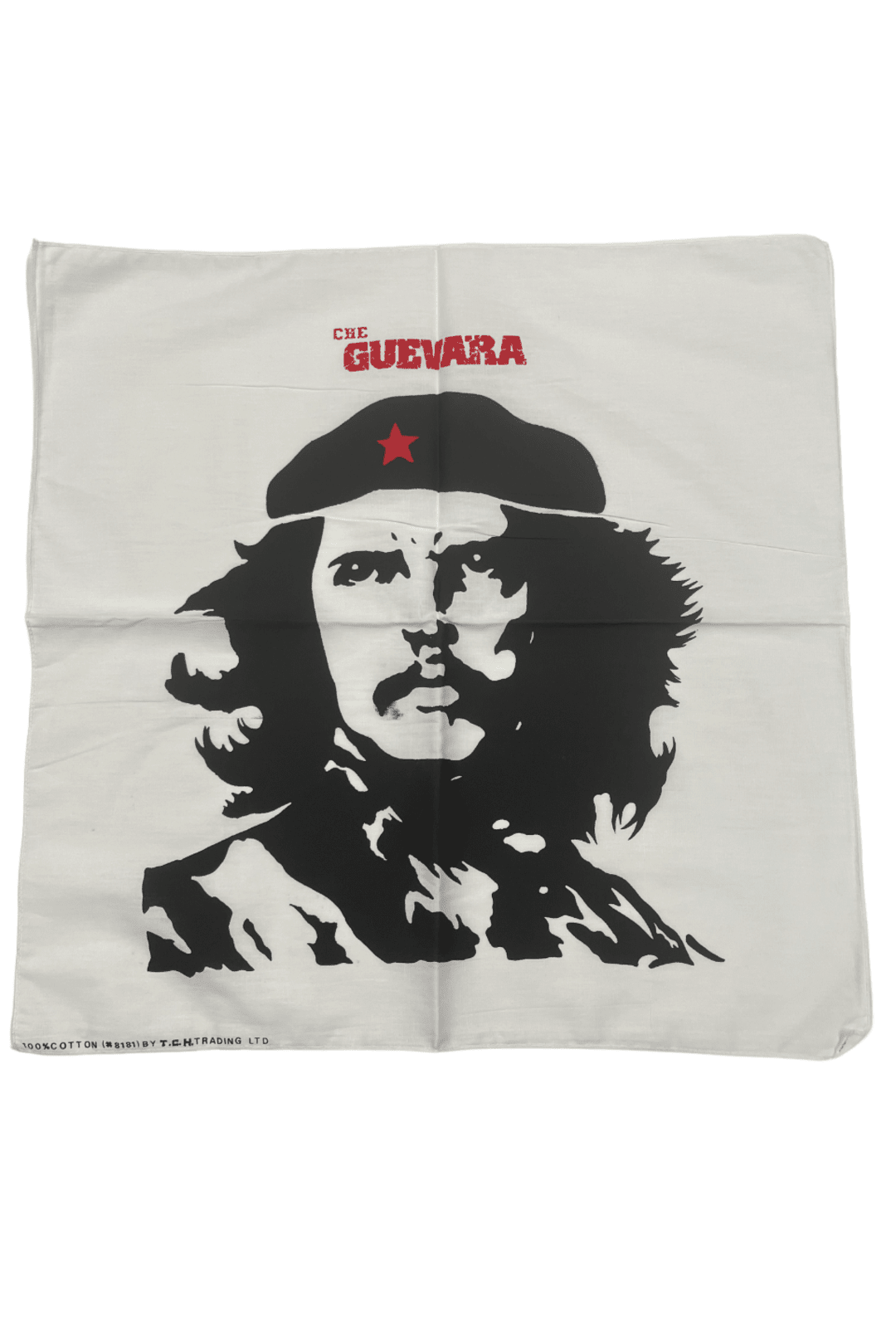 white bandana with iconic print of che guevara