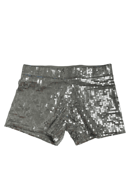 Deluxe Sequin Silver Shorts