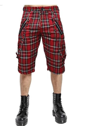 Red Tartan Shorts Jorts