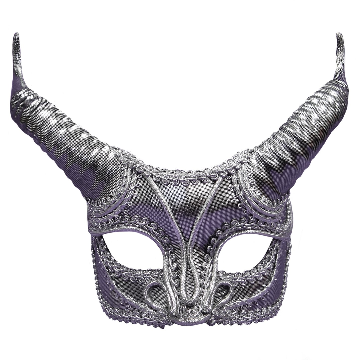 Silver Minotaur Horns Mask