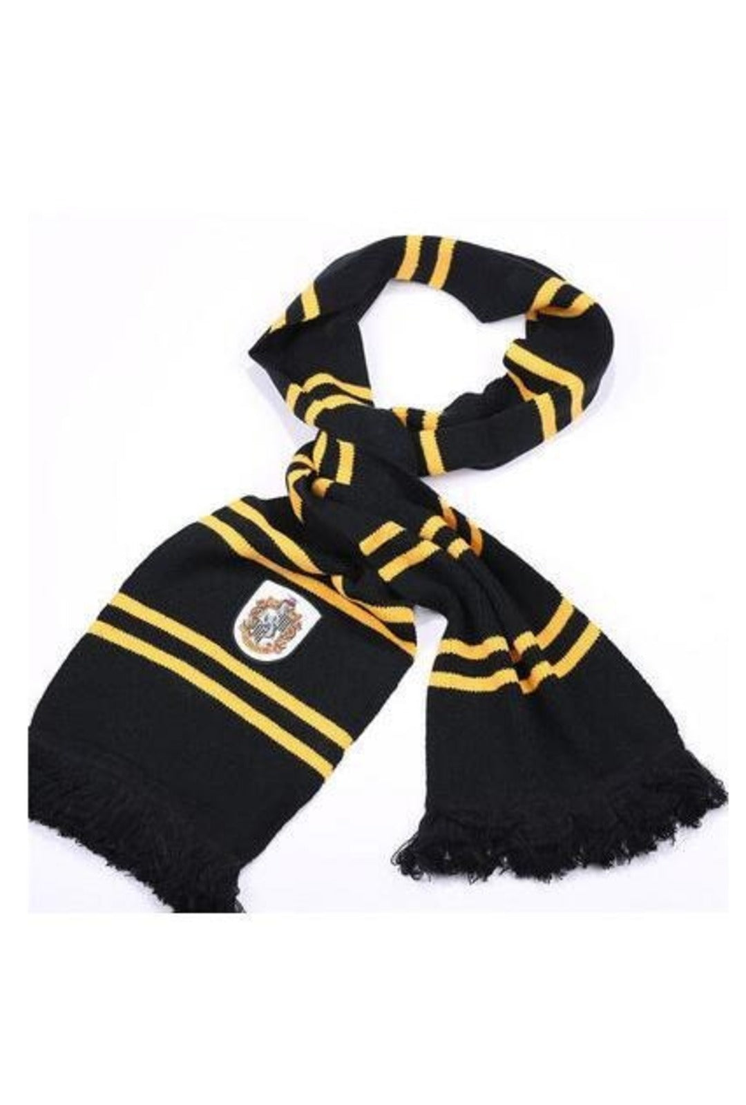 deluxe hufflepuff school scarf house emblem harry potter wizard hogwarts cedric diggory cosplay