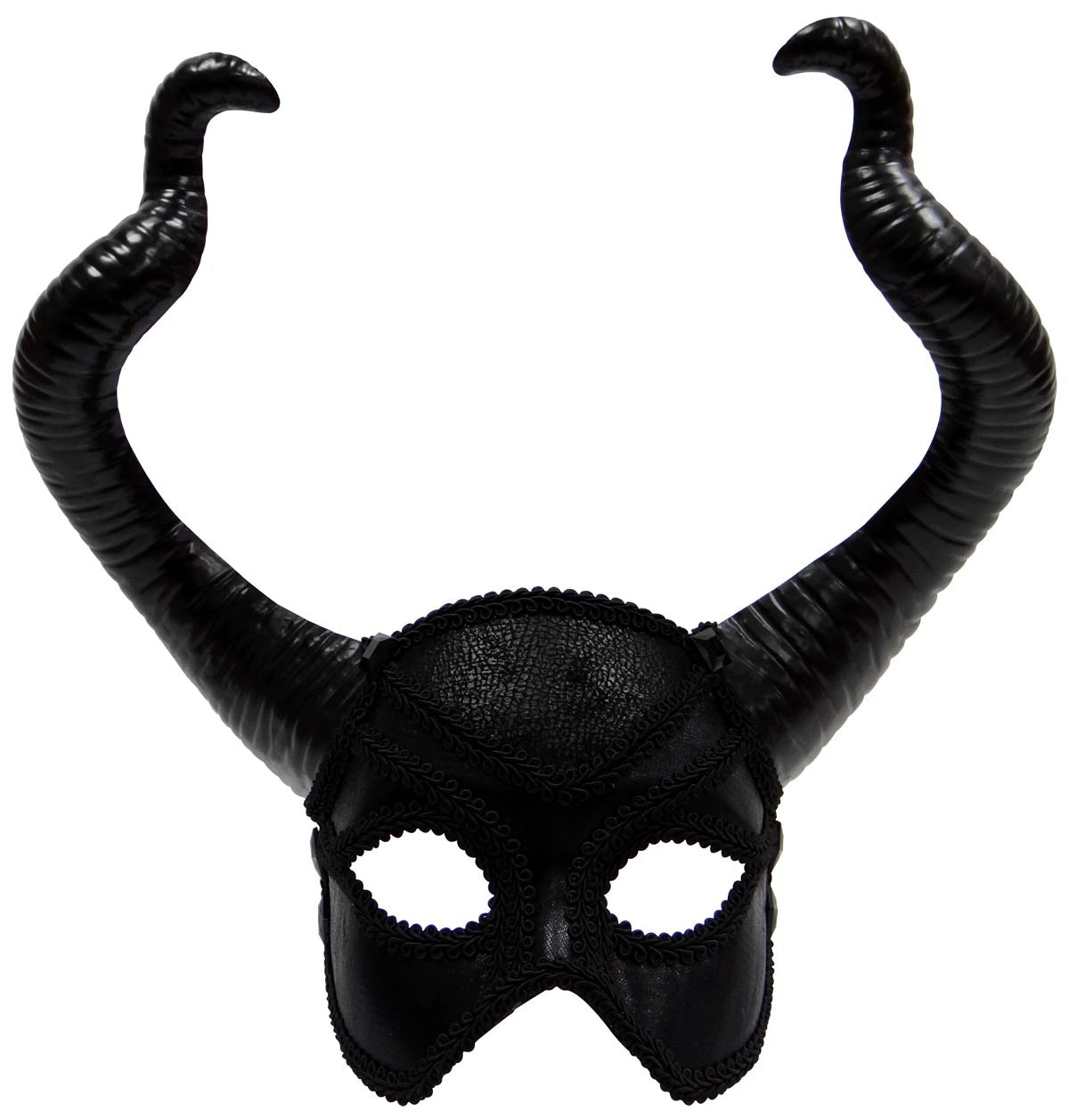 Black Necromancer Horns Mask