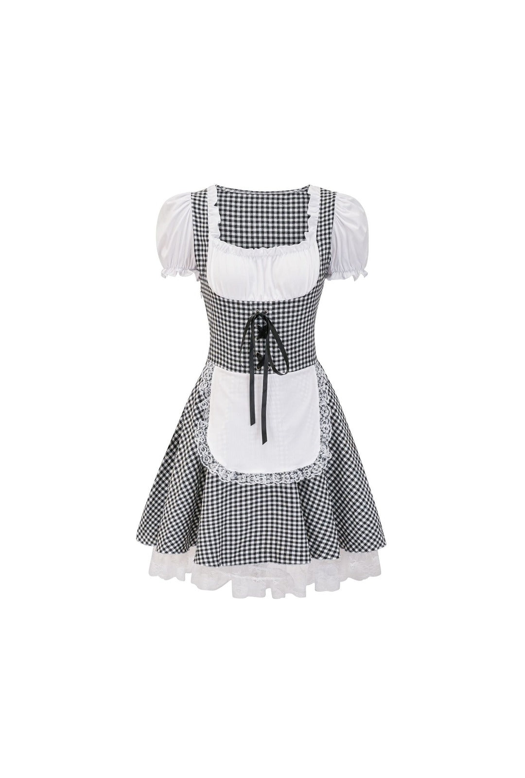 Black Gingham Oktoberfest Dress Perth