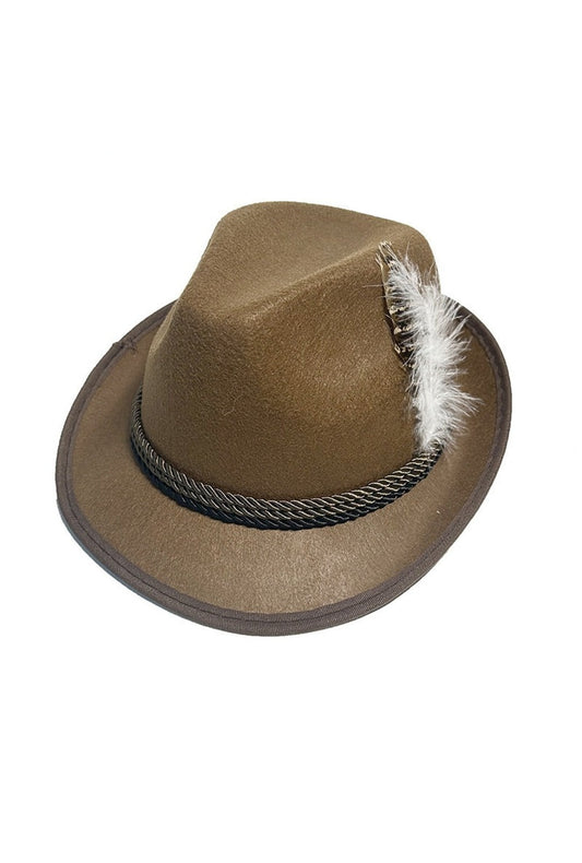 Brown Oktoberfest Trilby Hat
