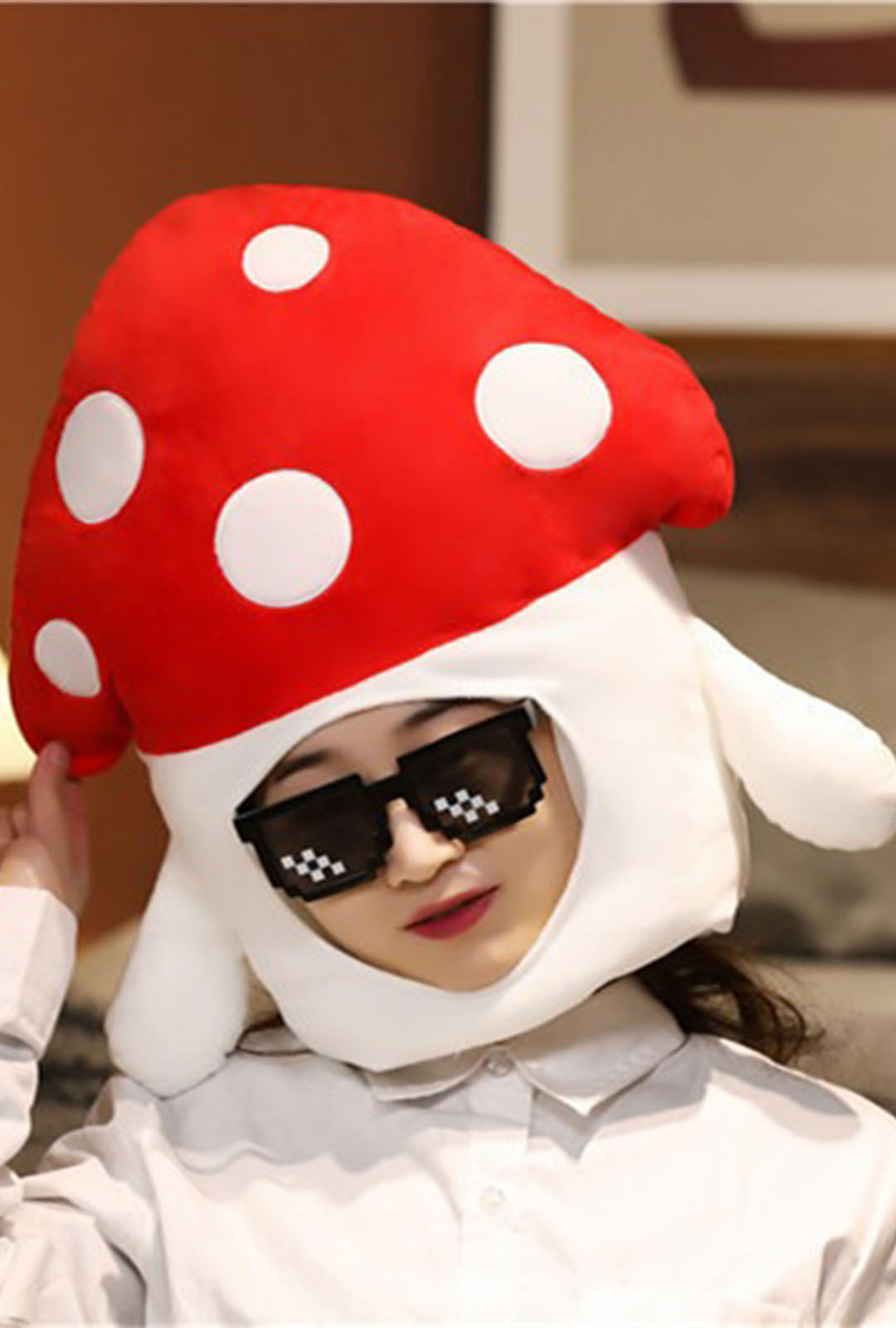 Plush Full Mushroom Hat