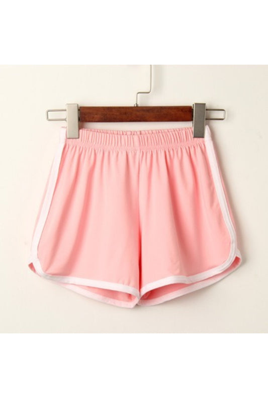 Light Pink Athletic Striped Shorts