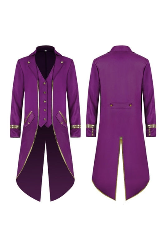 Purple Tuxedo Tail Coat