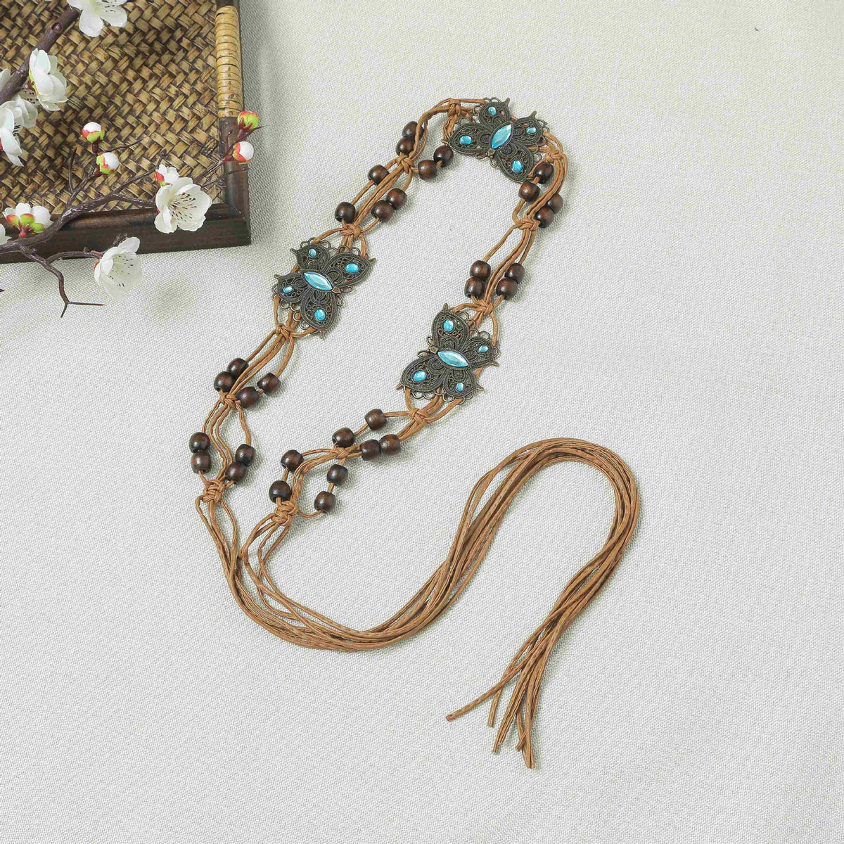 Boho Butterfly Braided Waist Belt