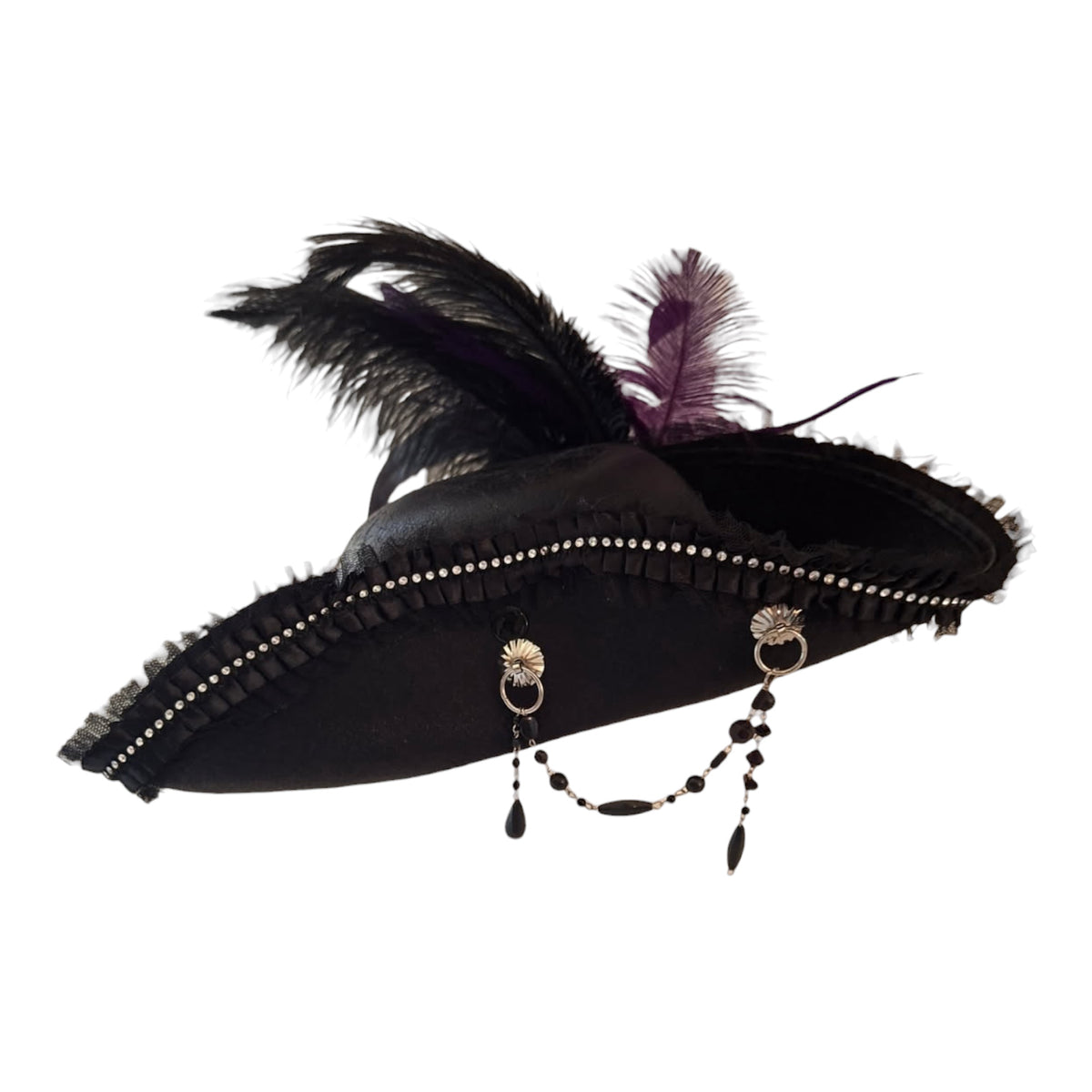 Deluxe Embellished Purple Pirate Hat (A)