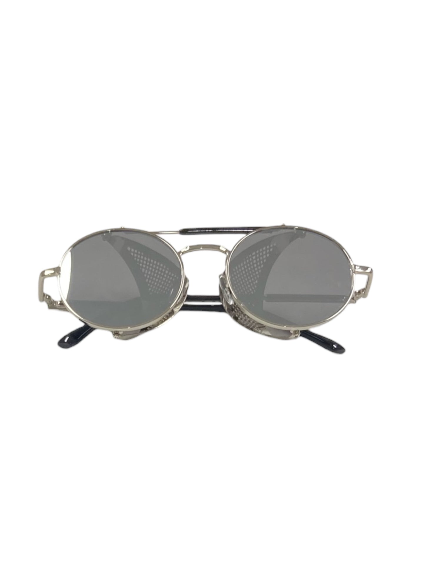 Vintage Silver Mirrored Steampunk Glasses