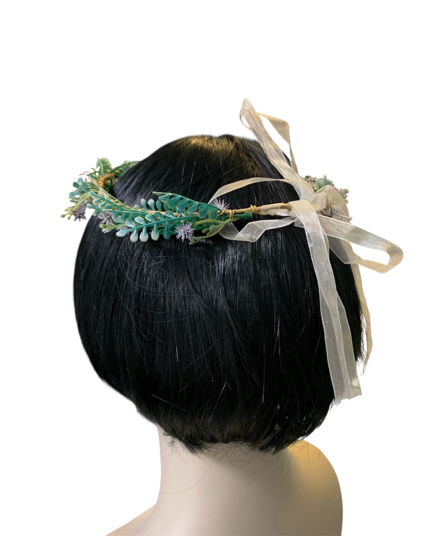 Floral Circlet with Red Gem